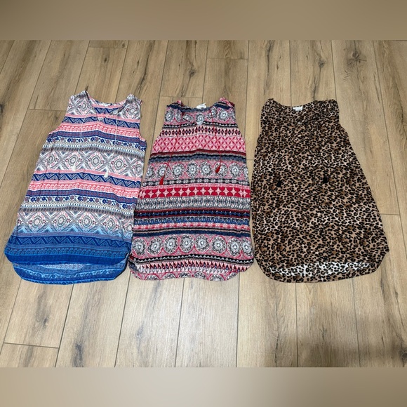 Beachlunchlounge Bundle of 3 Patterned Sleeveless Rayon Dresses Size Large - Picture 14 of 14